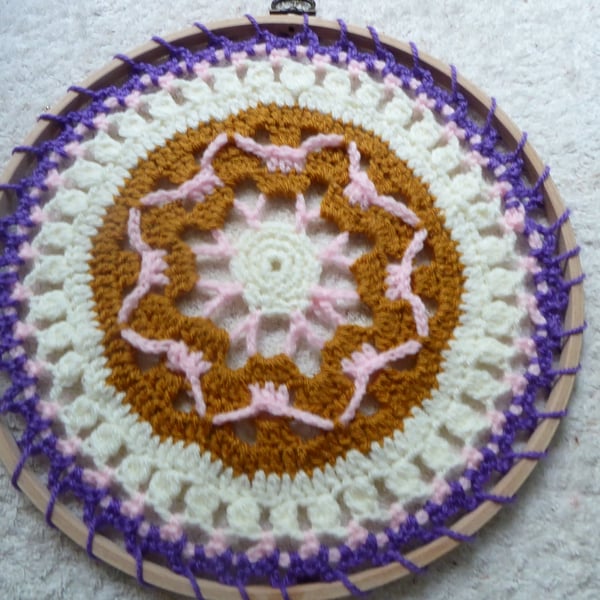Colourful Crochet Mandala Wall Hanging