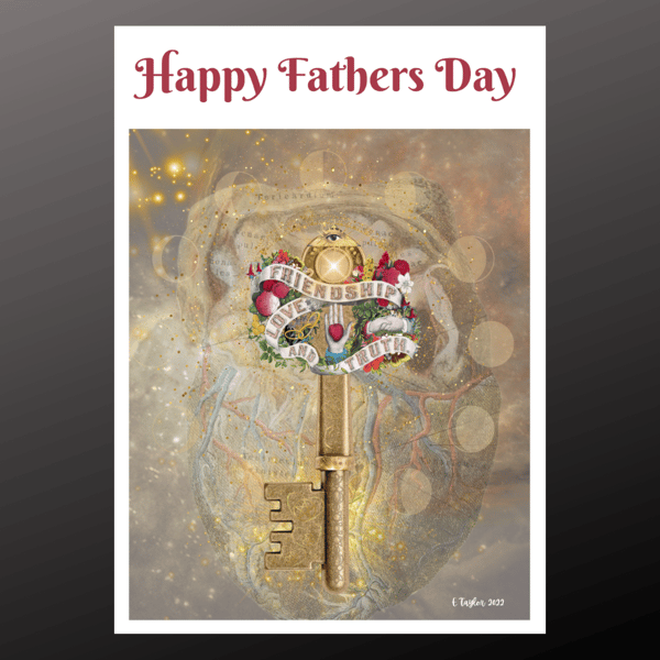 Happy Fathers Day Key Gothic Pagan Fantasy Art