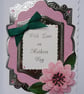 Mother's Day Card With Love on Mother's Day Large Pink Statement Flower - Image 1