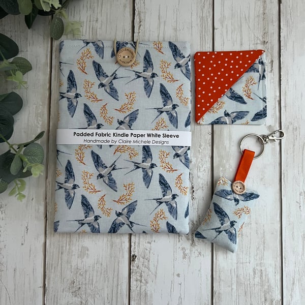 GIFT SET: Kindle Paper White Cover, Lavender Filled Key Ring & Corner Bookmark