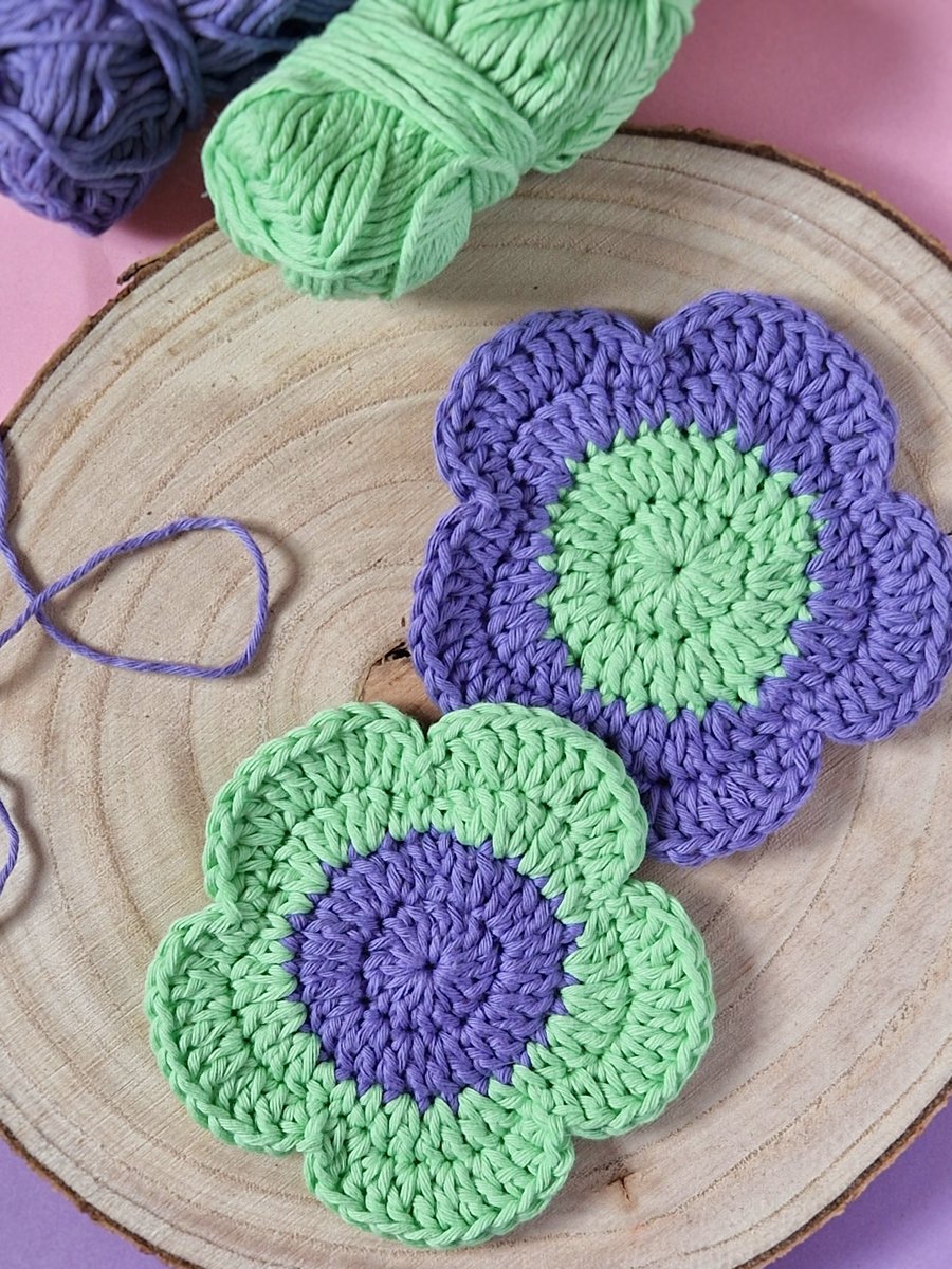 Flower Coasters Set of 2, Home Decor, Housewarming Gift, Mothers Day Gift