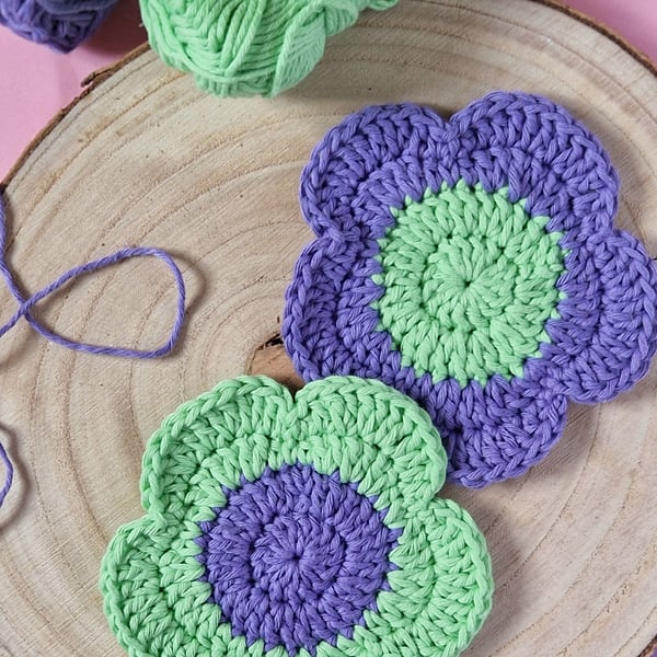 Flower Coasters Set of 2, Home Decor, Housewarming Gift, Mothers Day Gift