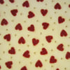 Red Hearts Fabric. Fat Quarter Remnant