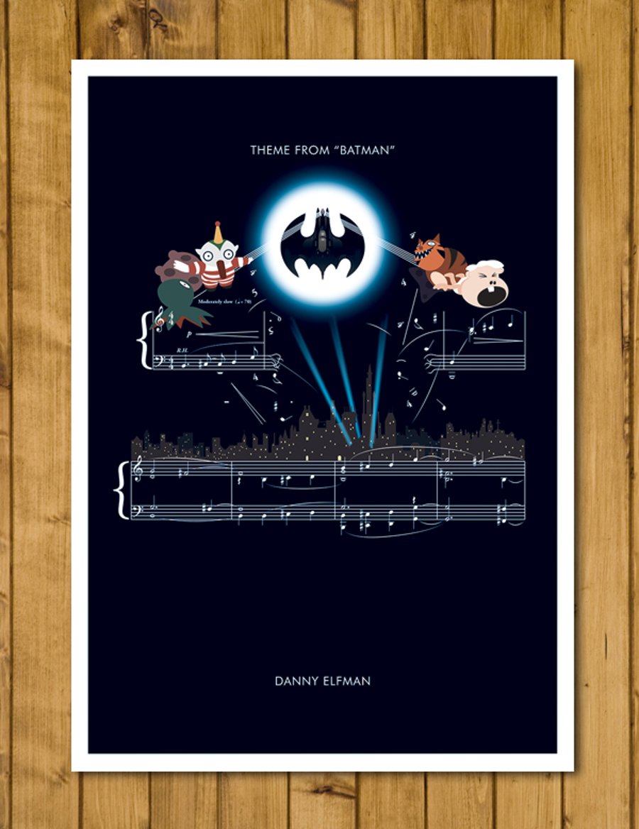 Batman - Theme by Danny Elfman - Movie Classics Poster - Various Sizes