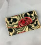 Skulls and roses card case, Gothic travel pass holder, 4 options Handmade - Image 5