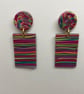 Multicoloured Rectangle Earrings - Image 3