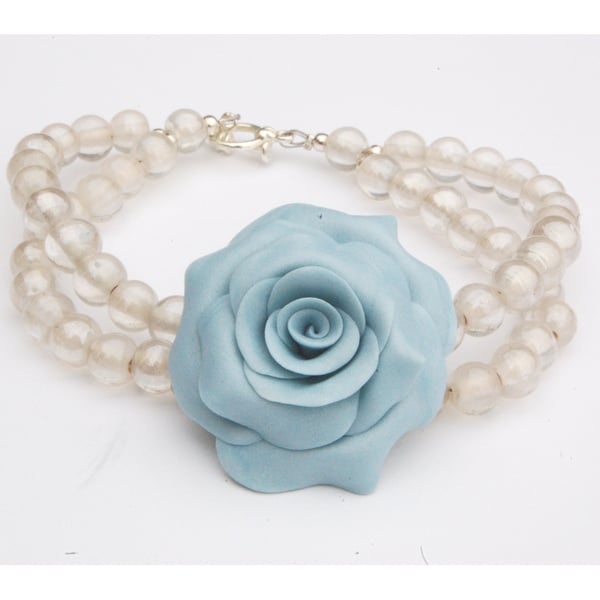 Blue Rose Bracelet
