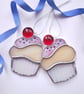 Stained Glass Cupcake Ornament - Summer Seconds