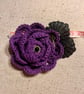 Purple Rose Brooch, Steam Punk Rose, Gothic Pin, Rose Brooch, Gothic Rose - Image 4