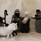 Monochrome Knitted Nativity