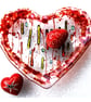 Fused Glass Valentine Heart Dish red Bordered Dichroic 15cm - Image 4