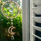 Crescent moon suncatcher with prism
