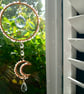 Crescent moon suncatcher with prism