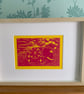 Elle the Elephant and Friend - Lino Print - Image 2