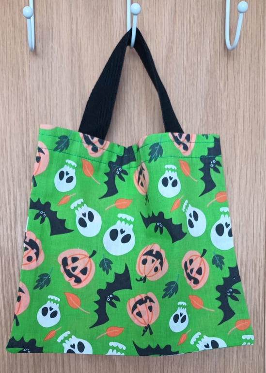 Childs Small Reusable Halloween Trick Or Treat Tote Bag 