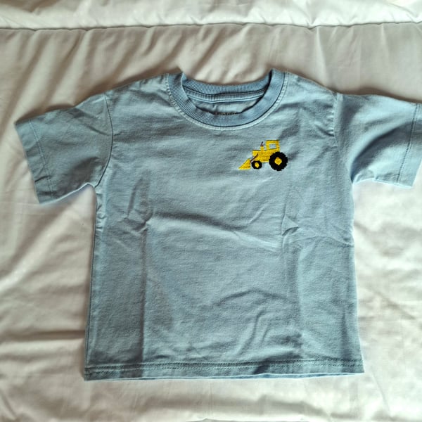 Digger, tractor, T-shirt, 12-18 months