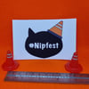 Nipfest Kitty Head Logo iron on transfer