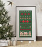 211 Cross Stitch Christmas Gingerbread houses Sampler - Scandinavian style - Image 5