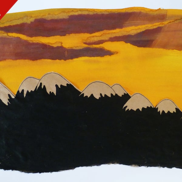 Sale - 50% off! - Mountain scene