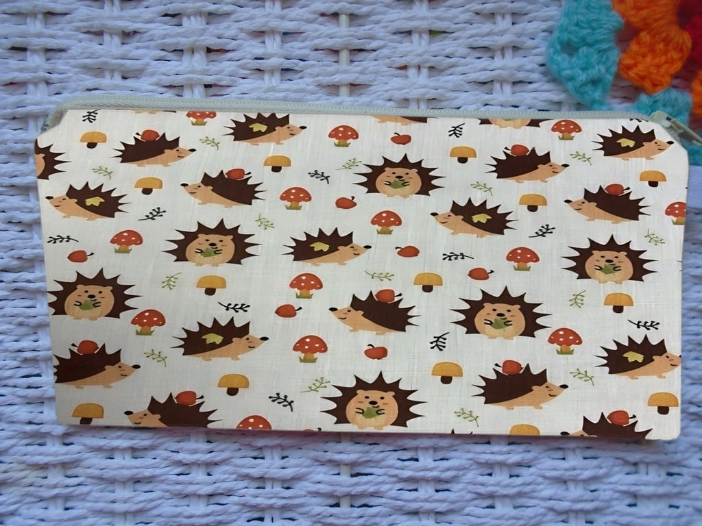 Cute Hedgehogs Woodland Pencil Case 
