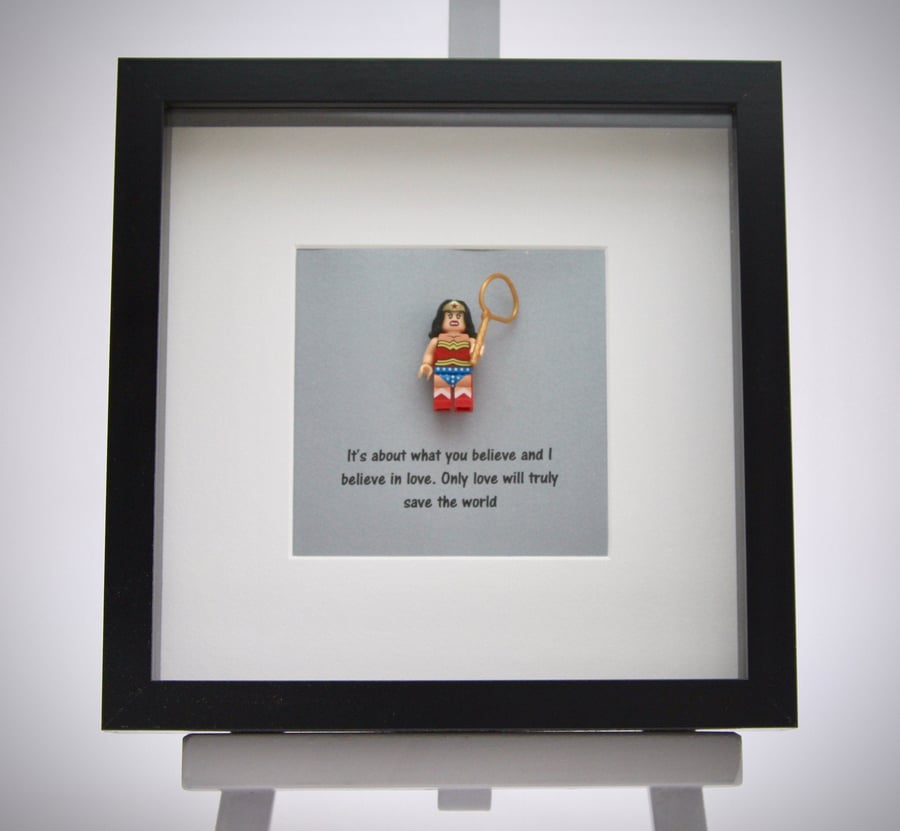 Wonder Woman mini Figure framed picture 