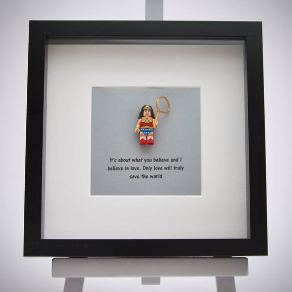 Wonder Woman mini Figure framed picture 