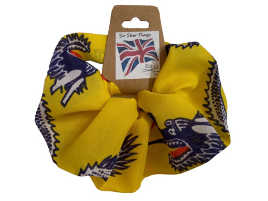 China Chinese Dragon Flag Hair Scrunchie Scrunchies Accessory Band Elastic