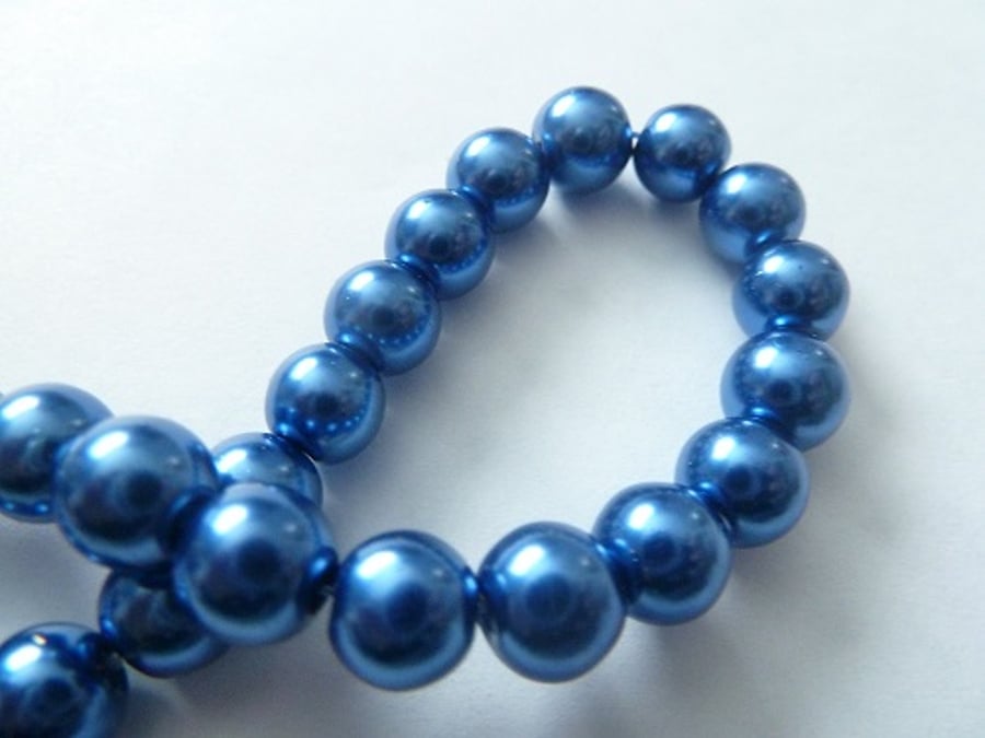 blue glass pearls