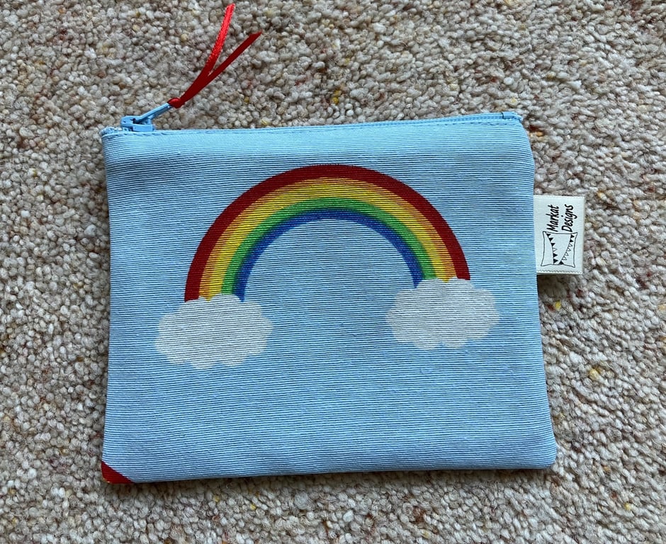 Rainbow purse, Coin purse, Handmade in the UK