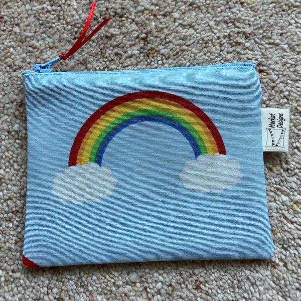 Rainbow purse, Coin purse, Handmade in the UK