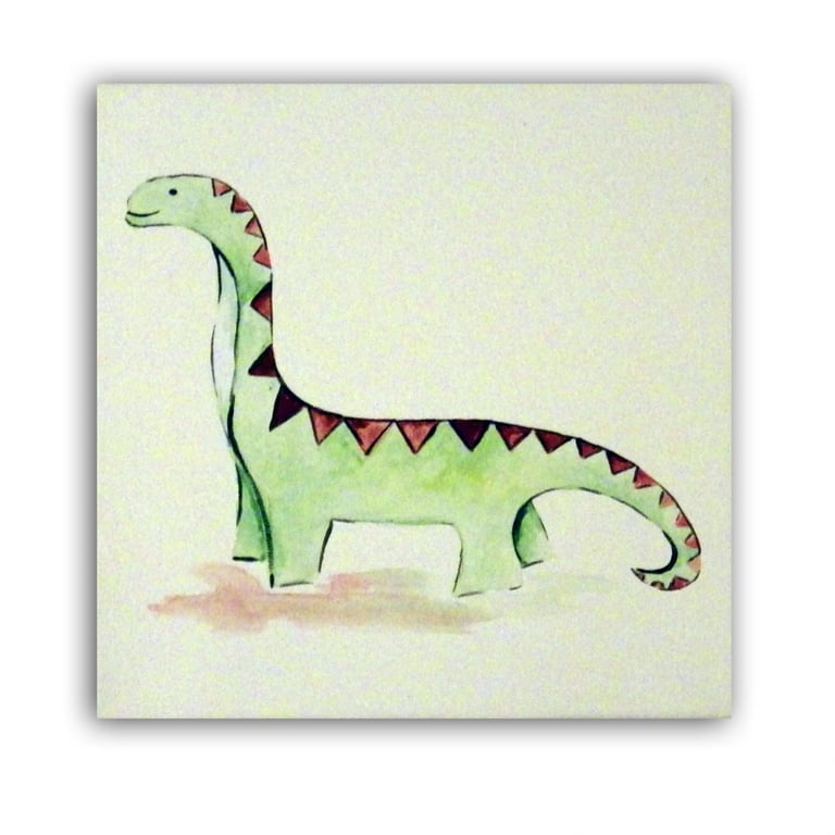 Kids Dinosaur Art - Diplodocus, Painting on Canvas, Dinosaur Decor