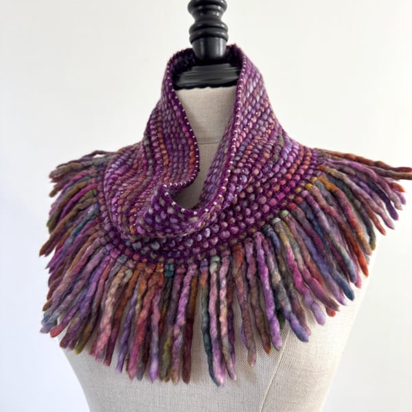 Beaded Merino Wool Cowl