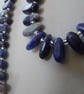 Jewellery set. Blue sodalite necklace, bracelet and earrings - Image 2