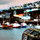 Mevagissey Print Lobster Pots Cornwall Fishing Village Picture