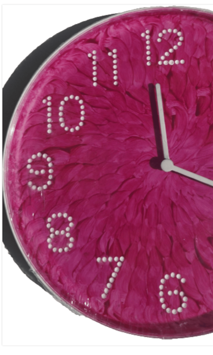 Hand Painted Customised Wall Clock Indoor 25 cm Silent Quartz Clock Gift Idea