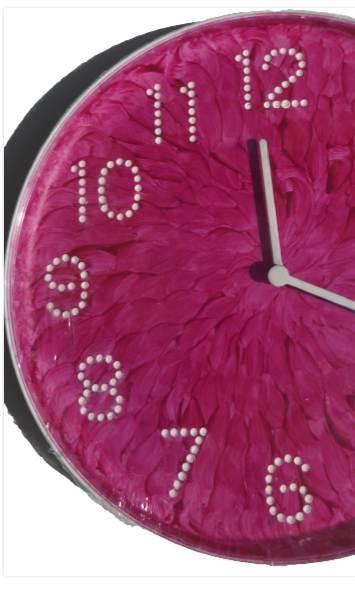 Hand Painted Customised Wall Clock Indoor 25 cm Silent Quartz Clock Gift Idea