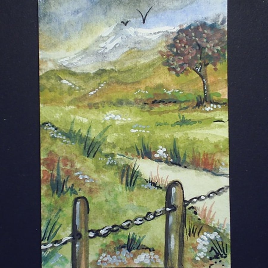 Autumn aceo watercolour original by Gweddusart 