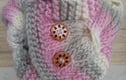 Cable knit neckwarmers in pink 100% pure wool