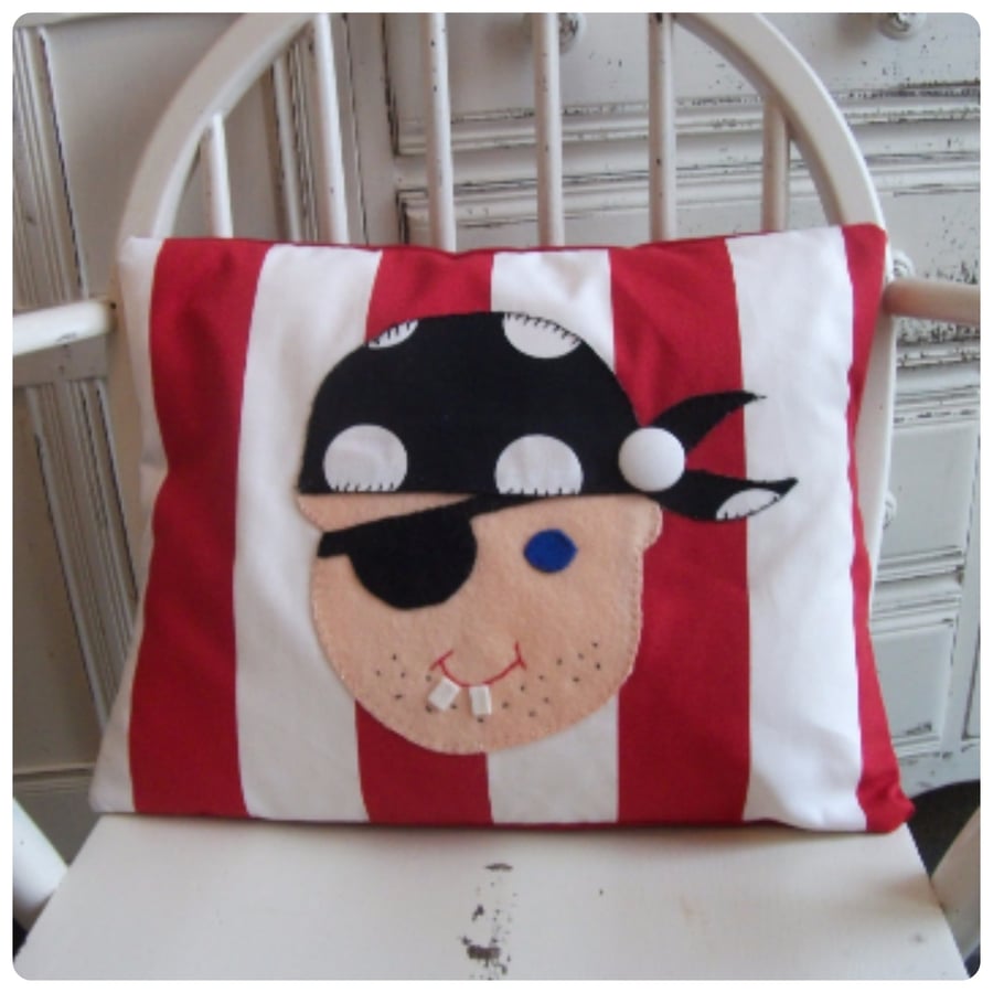 Red Stripe Pirate Cushion (SKU00478) ON SALE