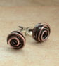 Handmade Copper Stud Earrings - Image 1