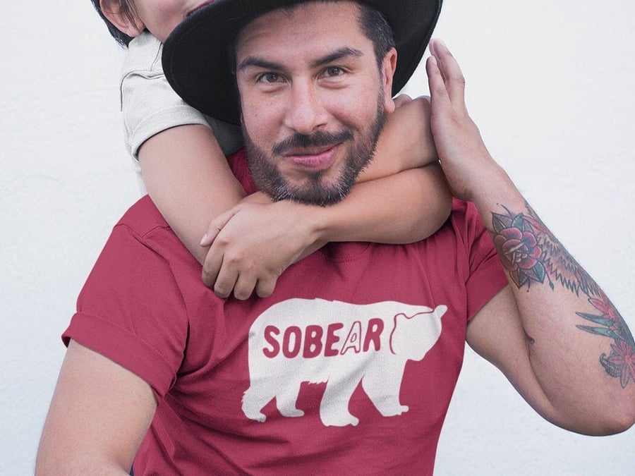 Sober Bear sober shirt Sobriety Gift, AA Gift Sobriety gift for men