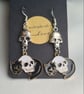 Cat and Skull Charm Earrings - Mixed Metals  - Image 9