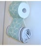 Toilet Roll Holder 2 Loo Roll Hanging Two Rolls Storage Duck Egg Stem Leaf - Image 3