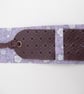 Handmade Leather Bookmark Floral Embossed with Neutral Coloured Crystal Stones  - Image 2