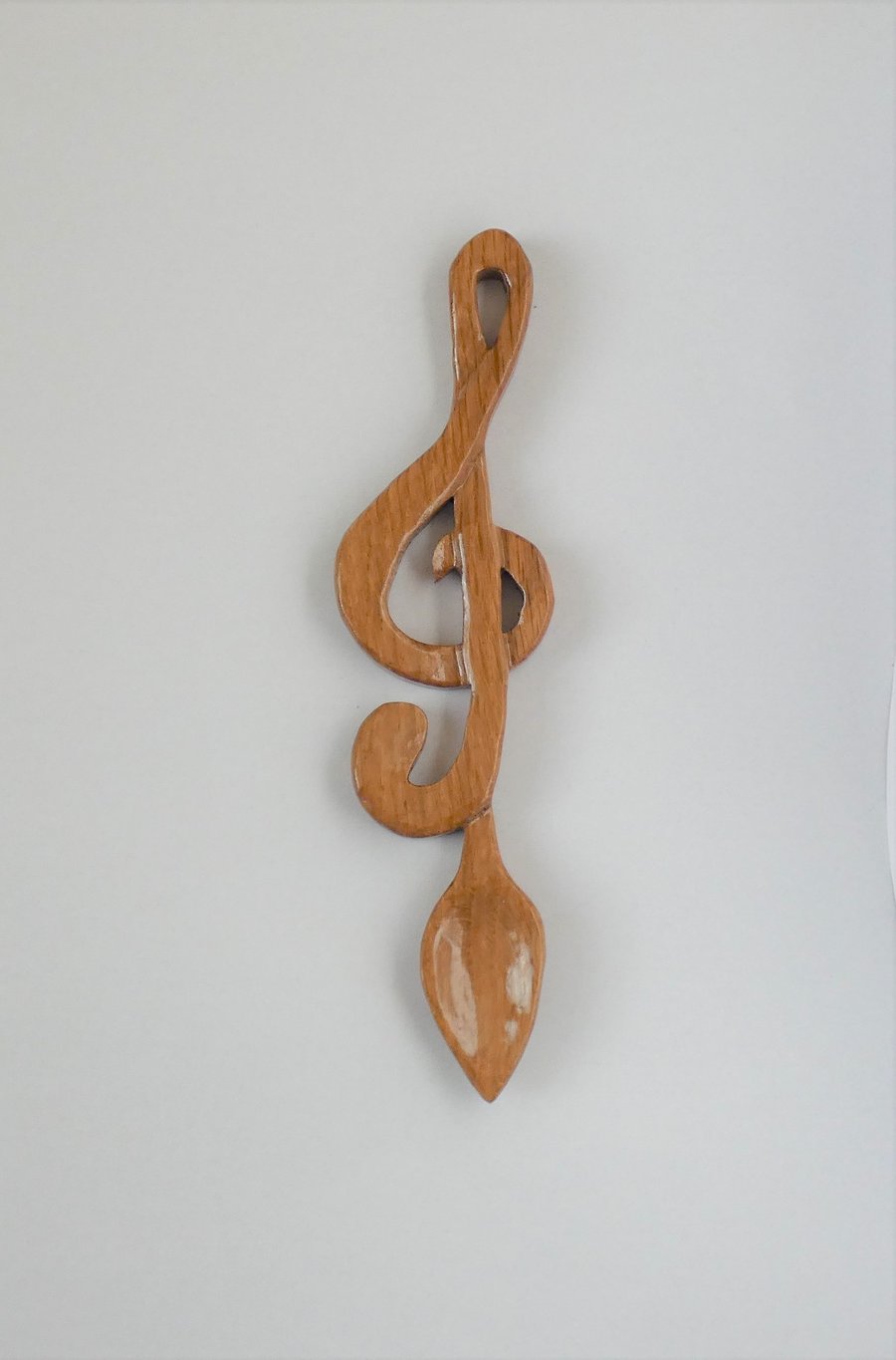 Unique Wooden Oak Treble Clef Love Spoon 