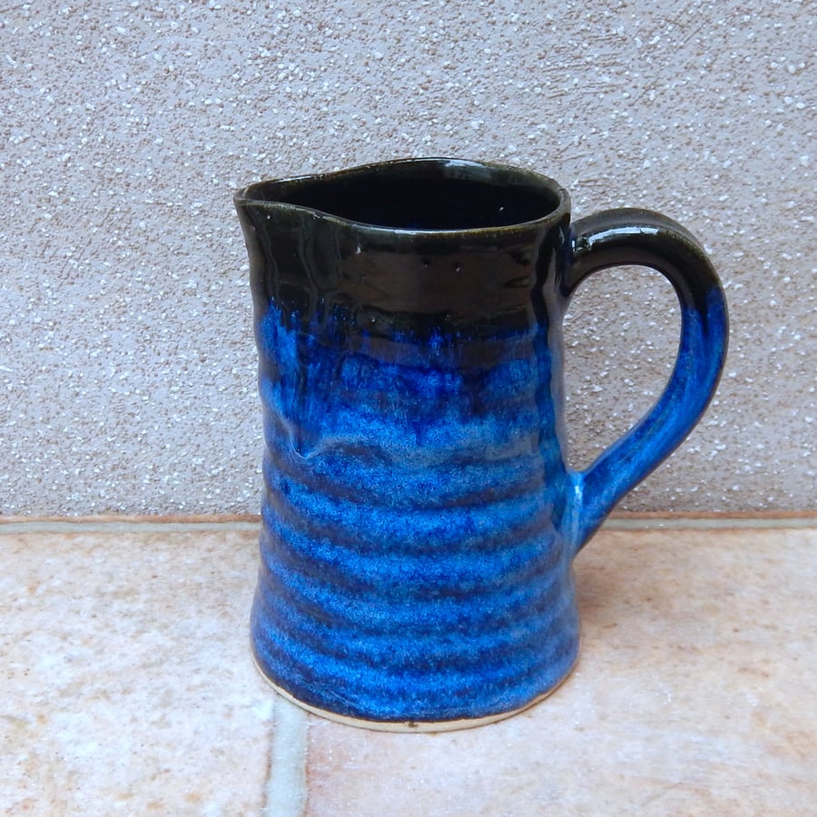 Small jug or pitcher hand thrown stoneware pottery wheelthrown ceramic handmade 