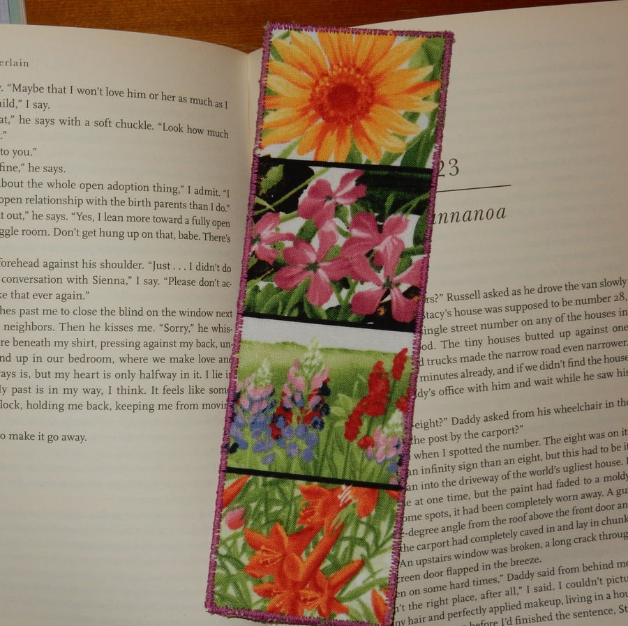 Bookmark flower pictures yellow and orange