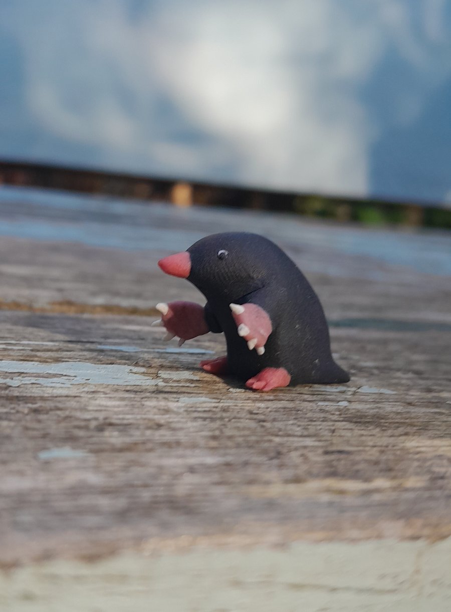 Mole cute figurine, mole miniature figure