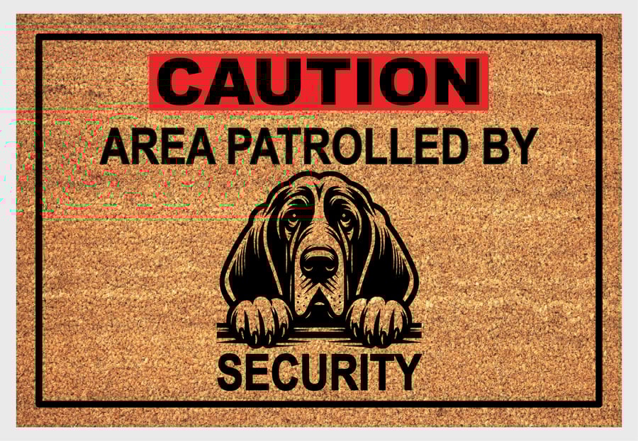Bloodhound Security Door Mat - Bloodhound Dog Doormat - 3 Sizes