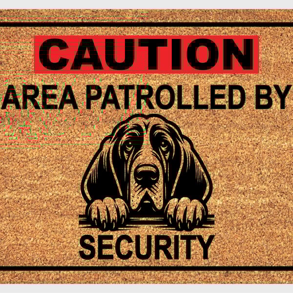 Bloodhound Security Door Mat - Bloodhound Dog Doormat - 3 Sizes